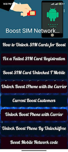 Boost SIM Network Unlock Guide screenshot 1