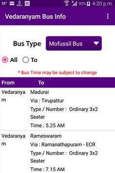 Vedaranyam Bus Info screenshot 7