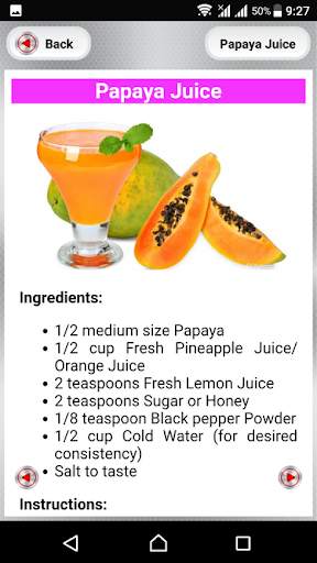 Juice and Milkshake Recipes screenshot 4