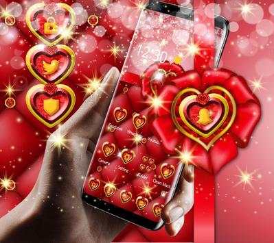 beauty red love theme screenshot 1