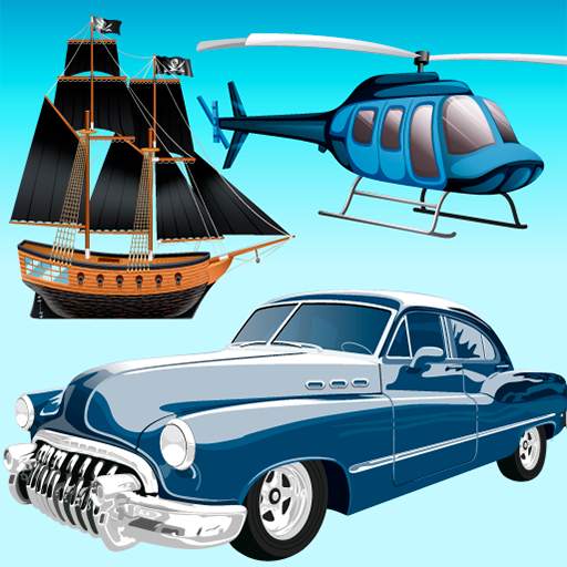 Puzzles for kids boys and girls - cars, transport 1.5.6