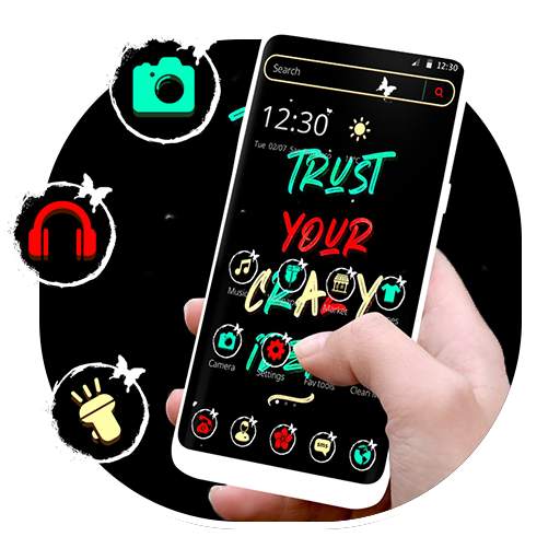 Black Color Crazy Art Theme 1.1.3