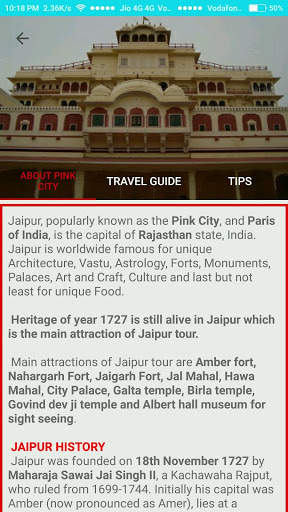 Citipedia:Jaipur - Travel, Tourism and Information screenshot 1