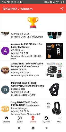BidWinKoApp - Win Free Gifts screenshot 3