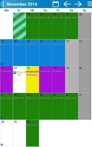 Verdienst Schicht Planer Lite screenshot 3