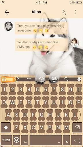 Husky Dog Emoji Keyboard screenshot 7