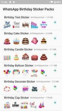 Birthday Stickers screenshot 1