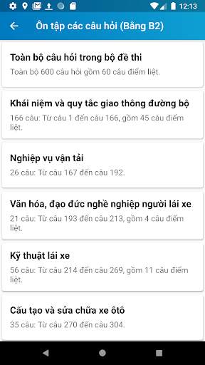 Ôn thi GPLX - Ôn thi giấy phép lái xe - Thi thu B2 screenshot 5