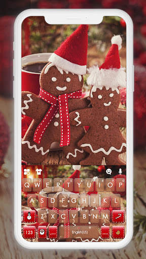 Gingerbread Man Keyboard Background screenshot 1