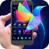Colorful technology future flat theme icon