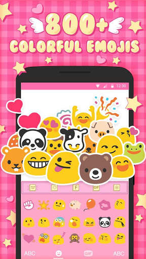 Pink Kawaii Keyboard Theme screenshot 2