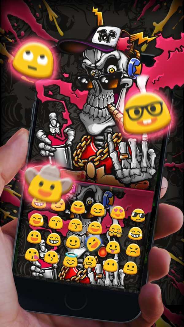 Hip Hop Skull Keyboard Theme screenshot 4