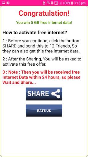 Daily Free 25GB Data Prank- Data For All Countries screenshot 7