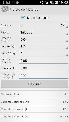 RCM Dimensionamento screenshot 5