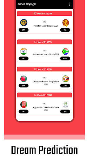 Dream team 11 - Teams Prediction For Cricket screenshot 5