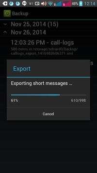 Backup Contact/Sms/Call Logs screenshot 6