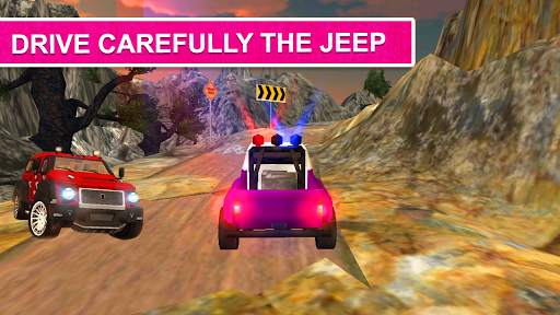 Pink Lady Offroad Mountain Jeep Driver Simulator screenshot 2