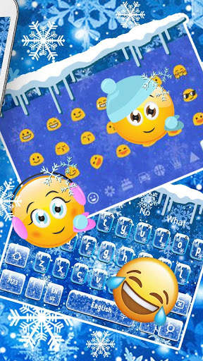 Snowflakes Keyboard Theme screenshot 3
