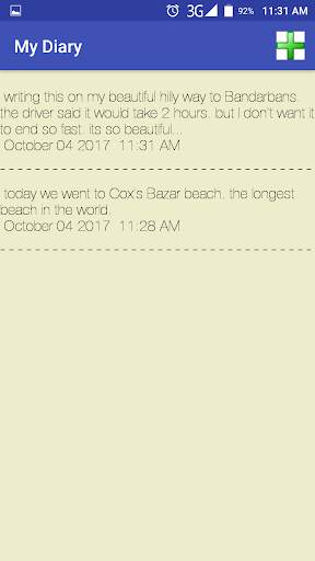 My Diary screenshot 1
