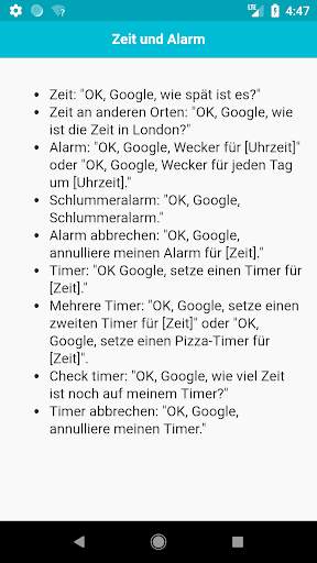 Befehle für Google Assistant screenshot 4