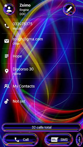 Dialer Theme Neon Abstract screenshot 6