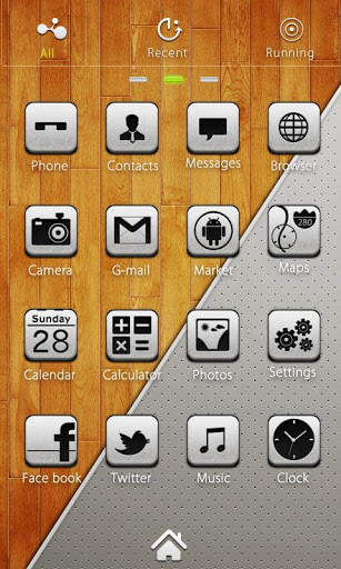 Touch GO Launcher Getjar Theme 2 تصوير الشاشة