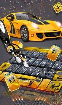 Yellow Transformer Car Keyboard Theme screenshot 2