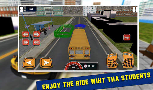 School Bus Drive Simulator2016 screenshot 5