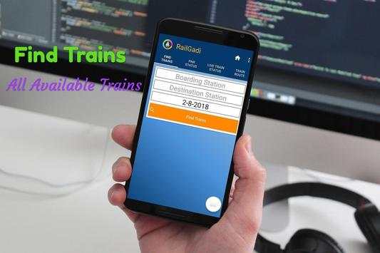 RailGadi : Find Trains, PNR Status, Train Location screenshot 1