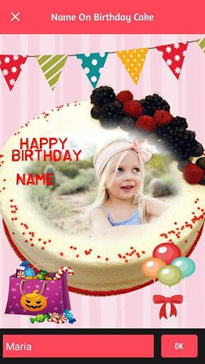Name Photo on Birthday Cake screenshot 1