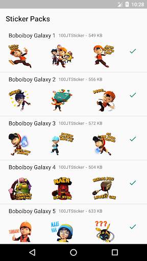 Sticker BoBoiBoy Galaxy WAStickerApps screenshot 2
