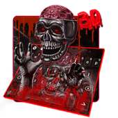 3D Blood Zombie Skull Keyboard logo