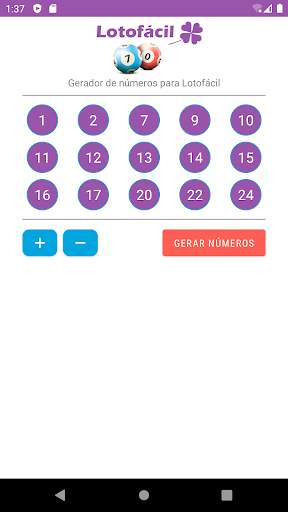 Lotofácil - Gerador de Bolas screenshot 3