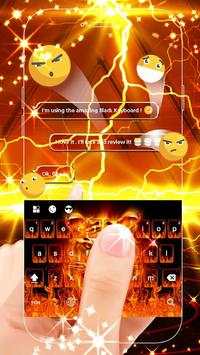 आग टाइगर कीबोर्ड थीम स्क्रीनशॉट 3