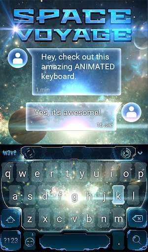 Space Voyage Animated Keyboard   Live Wallpaper स्क्रीनशॉट 3