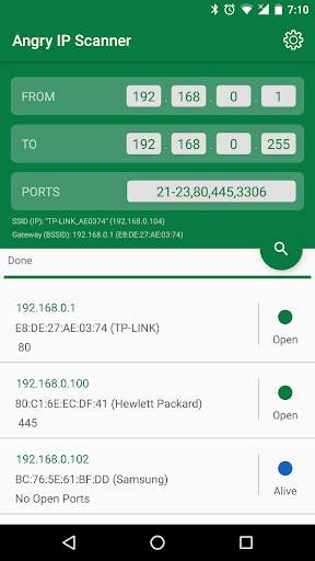 Angry Port Scanner स्क्रीनशॉट 1