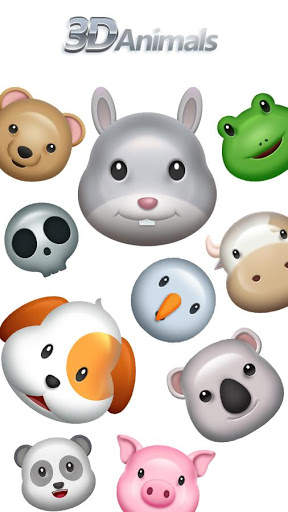 GO Keyboard Sticker 3D animals screenshot 1