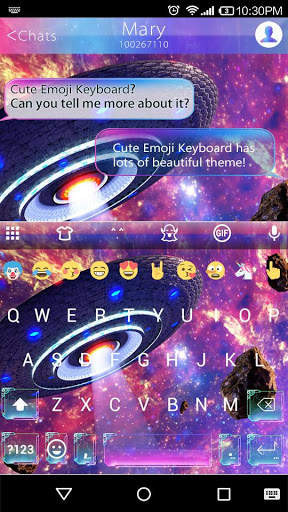 UFO Keyboard Theme - Emoji Keyboard स्क्रीनशॉट 1