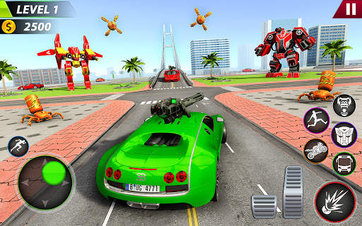 Bus Robot Transforming Game - Gorilla Robot Game screenshot 2