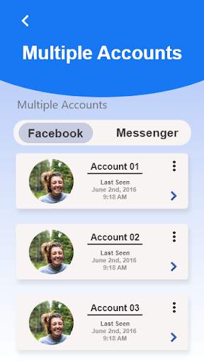 Multi Accounts For Facebook & Messenger, Dual App 6 تصوير الشاشة
