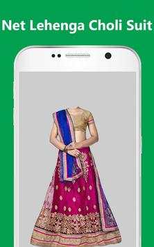 Net Lehenga Choli For Women Photo Montage screenshot 1