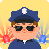 Kids police car icon