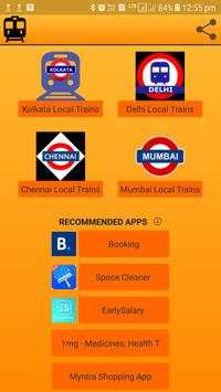Indian Local Trains Time Table screenshot 1