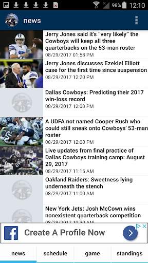 Dallas Football News - Cowboys Edition screenshot 1