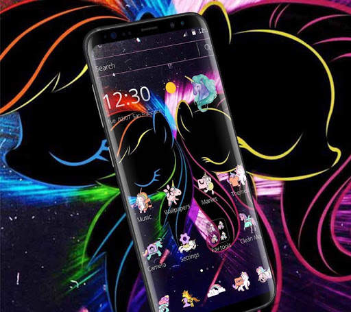 Black Neon Unicorn Theme screenshot 5