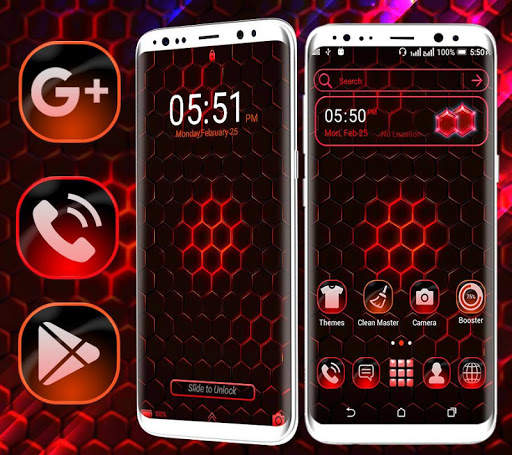 Cool Neon Hexa Launcher Theme screenshot 3