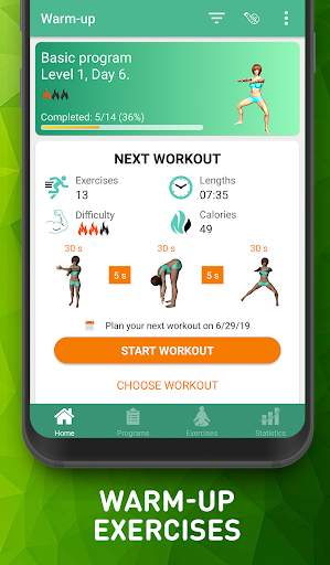 Warmup exercises & Flexibility screenshot 1