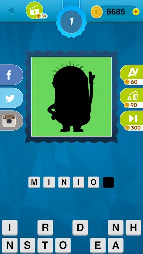 Shadow Quiz Game - Cartoons screenshot 1