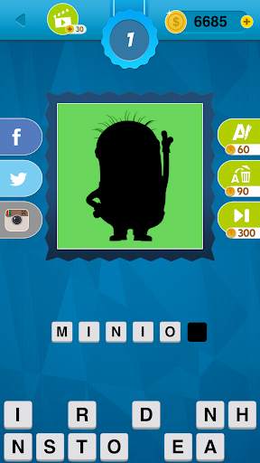 Shadow Quiz Game - Cartoons screenshot 1