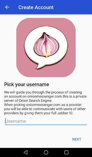 Onion Messenger is Chat anonymous with encryption screenshot 1